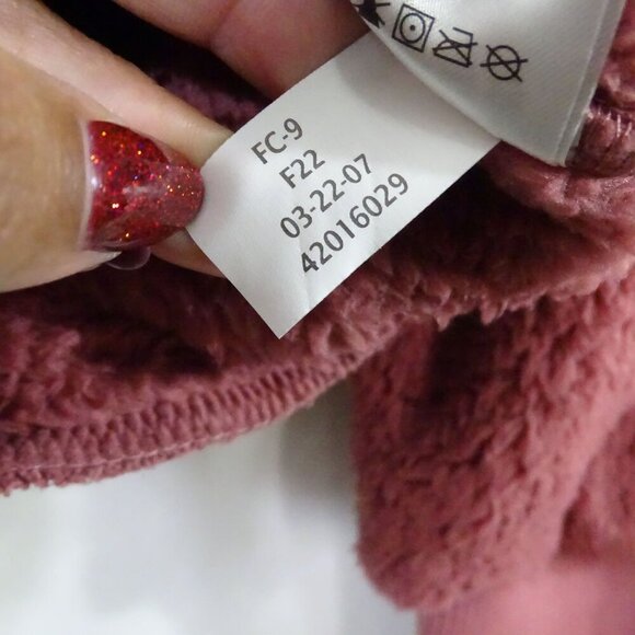 Free Country Full Zip Plush Sherpa Jacket Women Size XL Pink High Neck NEW - Picture 9 of 12